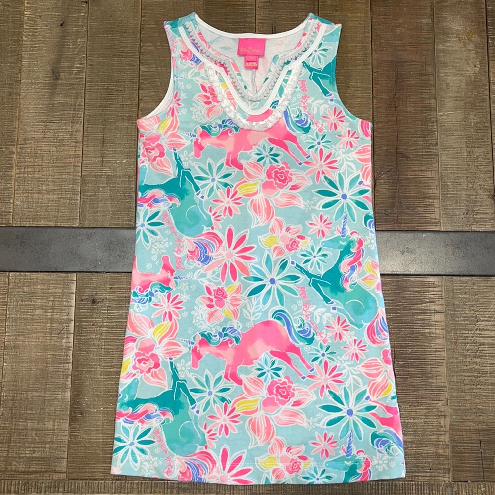 Lilly Pulitzer Girls Size 6-7 Unicorn Dress